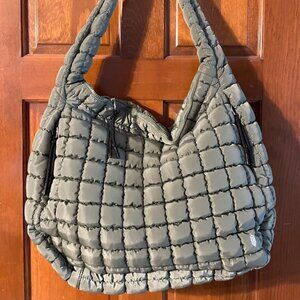 Free People Quilted Carryall Bag in Washed Sage (Green)